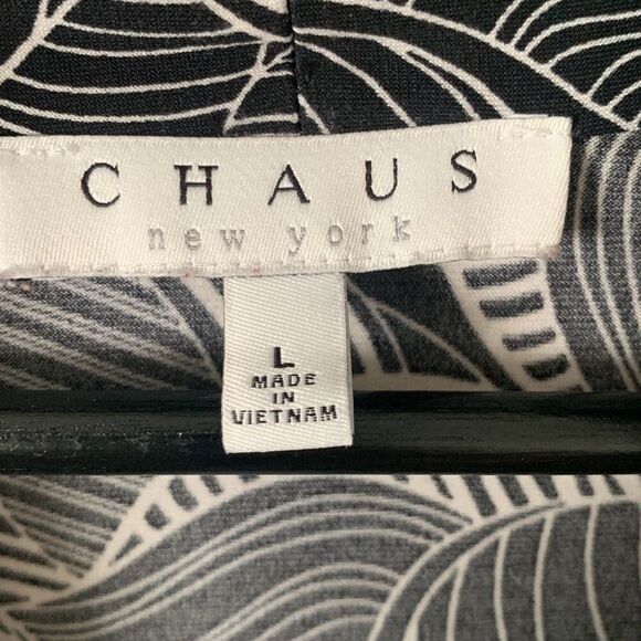 Pre Owned Women’s Chaus New York Long Sleeve Blouse Sz Lg Abstract City Style - Picture 8 of 8